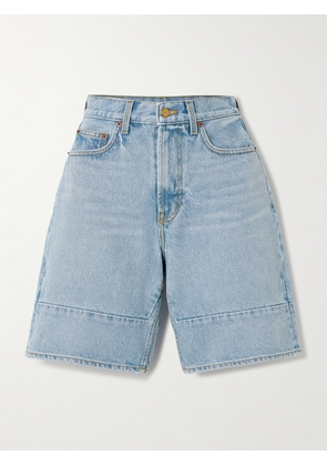 B SIDES - Marcel Wide-leg Shorts - Blue - 24,25,26,27,28,29,30,31,32