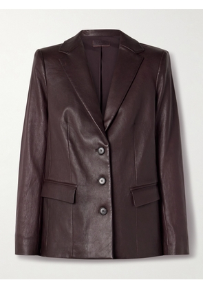 STOULS - Luigi Leather Blazer - Burgundy - x small,small,medium,large,x large