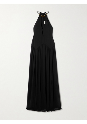 Isabel Marant - Alviali Embellished Cutout Silk-georgette Maxi Dress - Black - FR 34,FR 36,FR 38,FR 40,FR 42