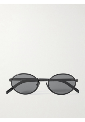 Prada Eyewear - Oval-frame Metal Sunglasses - Black - One size
