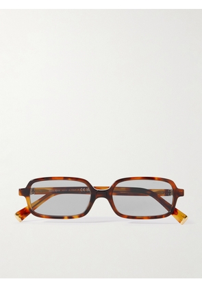 Miu Miu Eyewear - Rectangular-frame Tortoiseshell Acetate Sunglasses - One size