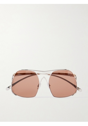 Miu Miu Eyewear - Square-frame Silver-tone Sunglasses - One size