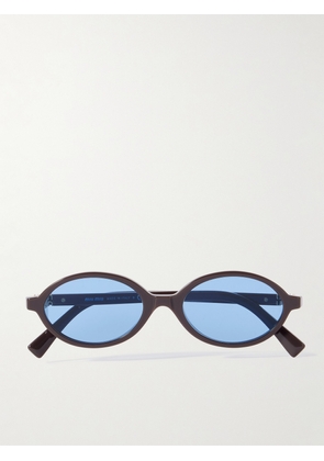 Miu Miu Eyewear - Oval-frame Acetate Sunglasses - Brown - One size
