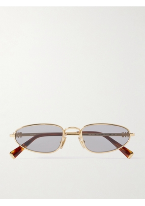 Miu Miu Eyewear - Oval-frame Gold-tone Sunglasses - One size