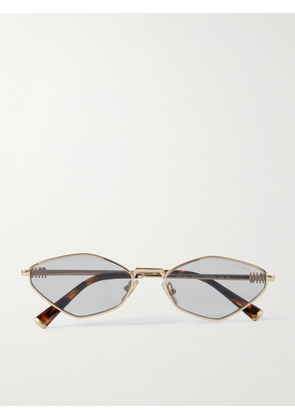 Miu Miu Eyewear - Hexagon-frame Gold-tone Sunglasses - One size