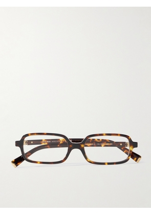 Miu Miu Eyewear - Rectangular-frame Tortoiseshell Acetate Optical Glasses - One size