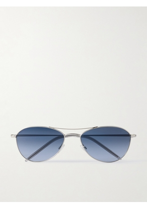 Oliver Peoples - Aero Ii Aviator-style Silver-tone Sunglasses - One size