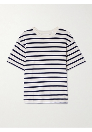 Citizens of Humanity - Goldie Striped Cotton-blend Jersey T-shirt - Blue - x small,small,medium,large,x large