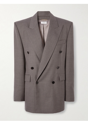 SAINT LAURENT - Double-breasted Wool Blazer - Gray - FR 34,FR 36,FR 38