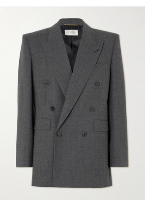 SAINT LAURENT - Double-breasted Wool Blazer - Gray - FR 34,FR 36,FR 38,FR 40