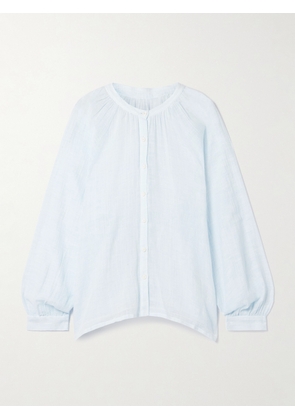 lemlem - Mita Cotton-gauze Blouse - Blue - x small,small,medium,large
