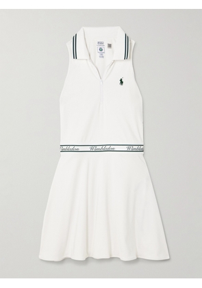 Polo Ralph Lauren - + Wimbledon Embroidered Stretch-knit Tennis Dress - White - xx small,x small,small,medium,large,x large,xx large