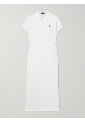 Polo Ralph Lauren - Embroidered Cotton-piqué Maxi Dress - White - xx small,x small,small,medium,large,x large,xx large