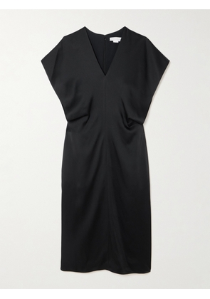 Stella McCartney - Draped Satin Midi Dress - Black - IT34,IT36,IT38,IT40,IT42,IT44,IT46,IT48,IT50