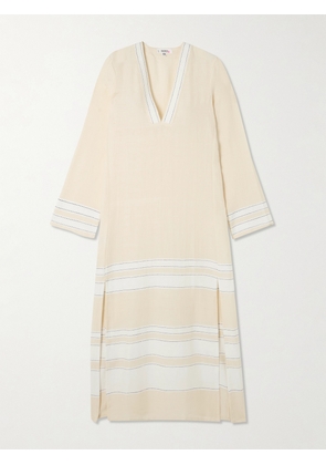 lemlem - Theodora Striped Cotton-blend Midi Dress - Cream - x small,small,medium,large