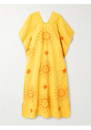 Pippa Holt - Embroidered Cotton Huipil - Yellow - One size