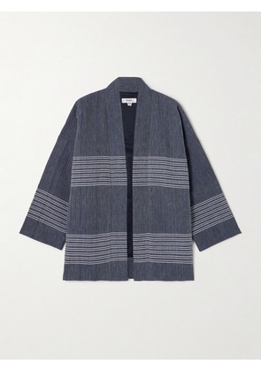 lemlem - Terara Striped Cotton Jacket - Blue - x small,small,medium,large