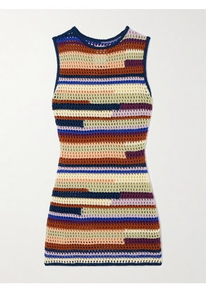 ESCVDO - Spondylus Open-knit Organic Cotton Mini Dress - Multi - x small,small,medium,large,x large