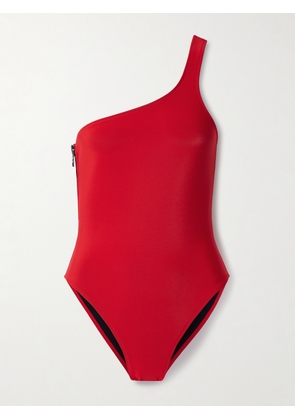 Lisa Marie Fernandez - Arden One-shoulder Neoprene Swimsuit - Red - 1,2,3,4