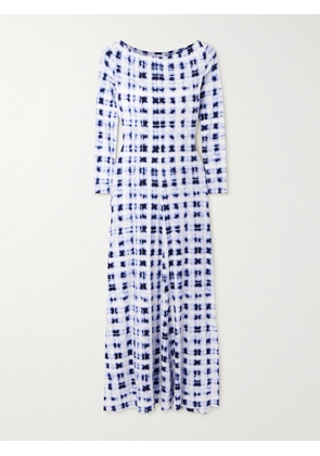 Proenza Schouler White Label - Jen Printed Stretch-jersey Midi Dress - Blue - xx small,x small,small,medium,large,x large