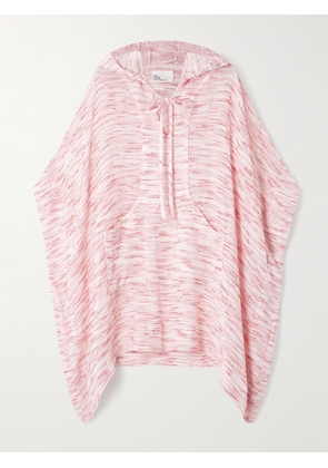 Lisa Marie Fernandez - Hooded Striped Linen-blend Gauze Poncho - Red - XS/S,M/L