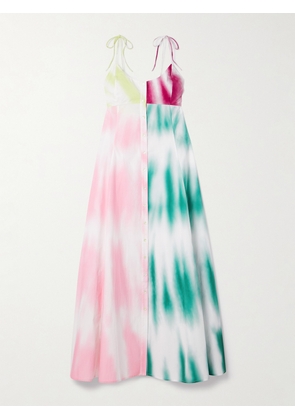 Rosie Assoulin - High Garden Tie-dyed Cotton-poplin Maxi Dress - Multi - US0,US2,US4,US6,US8,US10,US12