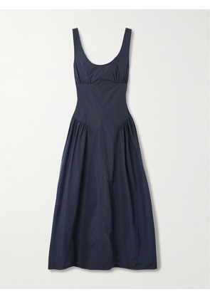 Proenza Schouler White Label - Kendall Pleated Paneled Shell Midi Dress - Blue - US0,US2,US4,US6,US8,US10,US12