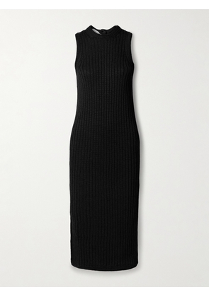 Proenza Schouler White Label - Leighton Ribbed-knit Midi Dress - Black - xx small,x small,small,medium,large,x large