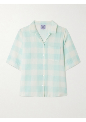 Thierry Colson - Zouk Checked Linen And Cotton-blend Shirt - Green - x small,small,medium,large,x large