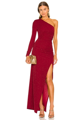 Michael Costello x REVOLVE Gilly Maxi Dress in Burgundy. Size M. Also in S, XXS, XS, XL.