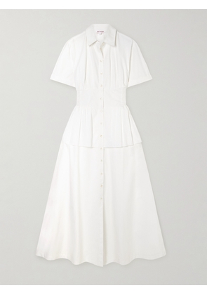 Rosie Assoulin - Boogie Woogie Bugle Boy Cotton-poplin Maxi Shirt Dress - White - US0,US2,US4,US6,US8,US10,US12