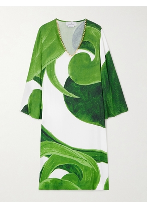 Themis Z - Artemis Chain-embellished Printed Jersey Midi Dress - Green - FR 34,FR 36,FR 38,FR 40,FR 42,FR 44
