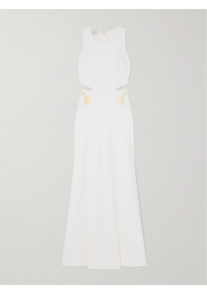 Themis Z - Kallos Cutout Printed Crepe Maxi Dress - White - FR 34,FR 36,FR 38,FR 40,FR 42,FR 44