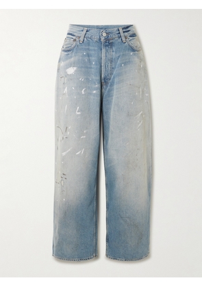 Acne Studios - 2023 Distressed Organic Low-rise Wide-leg Jeans - Blue - XXXS,XXS,XS,S,M,L