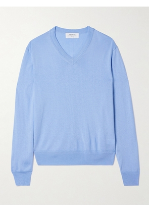 La Ligne - Ben Silk-blend Sweater - Blue - x small,small,medium,large,x large