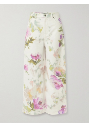 LOEWE - Floral-print High-rise Straight-leg Jeans - White - FR 32,FR 34,FR 36,FR 38,FR 40,FR 42,FR 44
