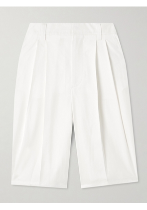 CARVEN - Pleated Gabardine Shorts - White - FR 34,FR 36,FR 38,FR 40,FR 42