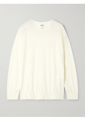 LOEWE - Embroidered Wool Sweater - Off-white - x small,small,medium,large