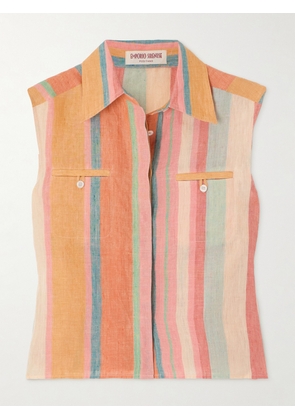 Emporio Sirenuse - Ylenia Striped Linen Shirt - Orange - IT36,IT38,IT40,IT42,IT44,IT46,IT48