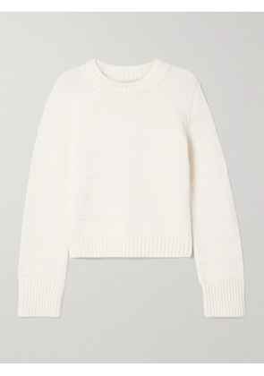La Ligne - Jill Striped Cotton Sweater - Cream - x small,small,medium,large,x large