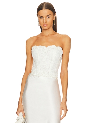 LoveShackFancy Arno Bustier in Ivory. Size 0. Also in 12.