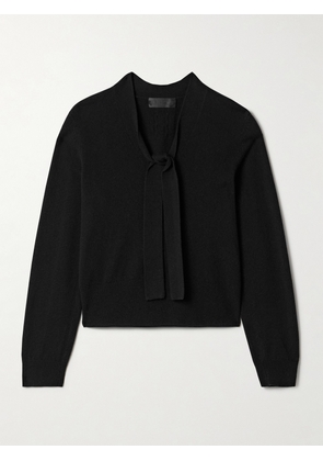 Nili Lotan - Genesis Pussy-bow Cashmere Sweater - Black - x small,small,medium,large,x large