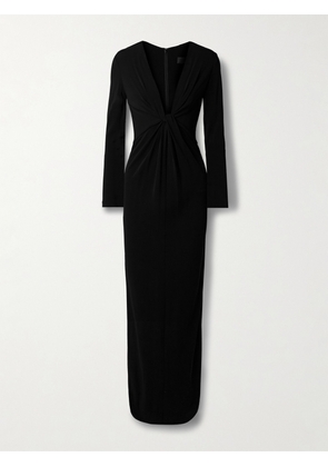 Nili Lotan - Tavi Twist-front Jersey Dress - Black - x small,small,medium,large,x large