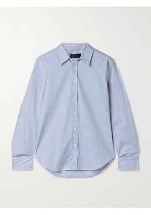 Nili Lotan - Dyllan Striped Cotton-poplin Shirt - Blue - x small,small,medium,large,x large