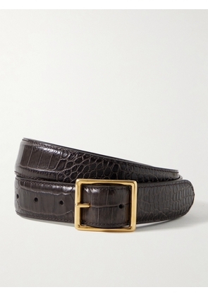 Nili Lotan - Gabriele Croc-effect Leather Belt - Brown - 70,75,80,85,90,95
