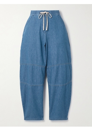 La Ligne - Dorian Cotton-chambray Barrel-leg Pants - Blue - xx small,x small,small,medium,large,x large