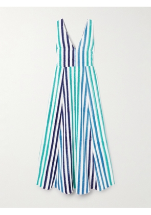 Emporio Sirenuse - Nellie Striped Cotton Maxi Dress - Blue - IT36,IT38,IT40,IT42,IT44,IT46,IT48,IT50