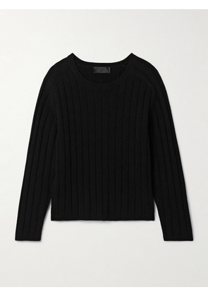 Nili Lotan - Alise Ribbed Merino Wool And Cashmere-blend Sweater - Black - x small,small,medium,large,x large