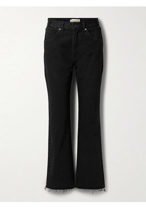 Nili Lotan - Calla Frayed High-rise Straight-leg Jeans - Black - 24,25,26,27,28,29,30