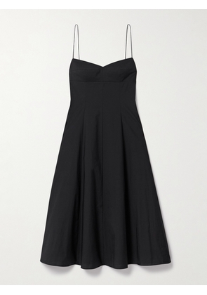 KHAITE - Isabella Cotton-canvas Midi Dress - Black - US0,US2,US4,US6,US8,US10,US12